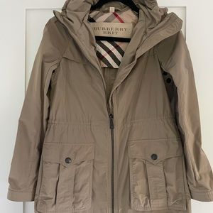 Burberry size US 2 hooded raincoat